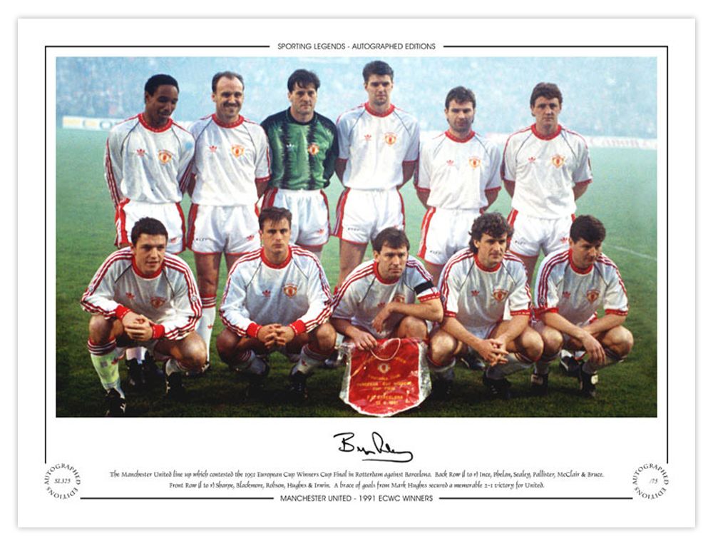 Lot 285: Autographed BRYAN ROBSON 16 x 12 Limited-Edition ;...