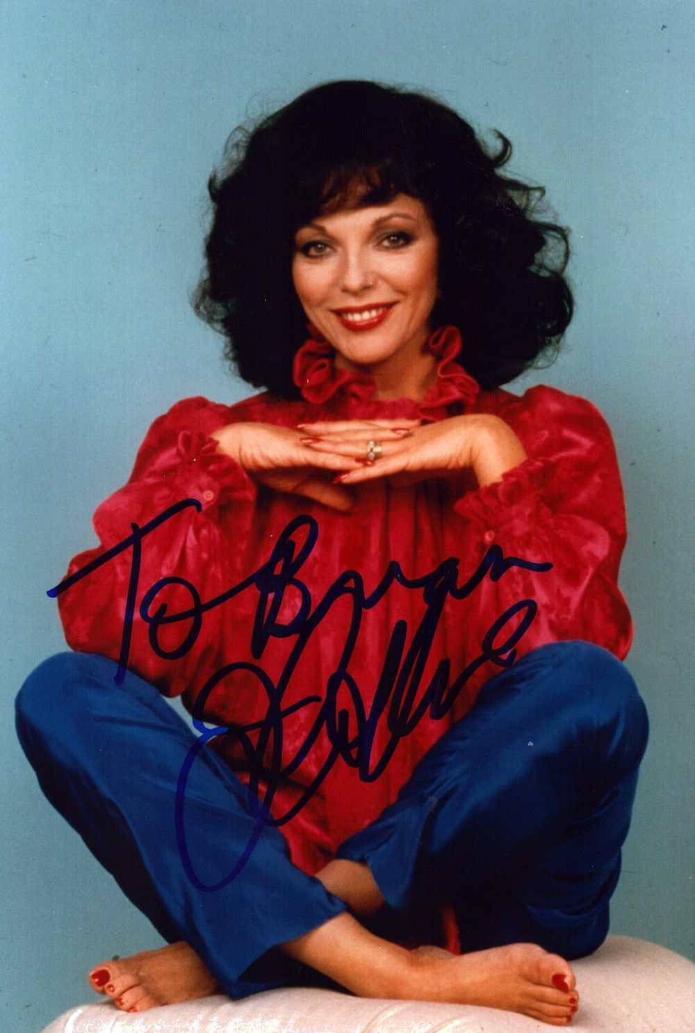 Lot 298: JOAN COLLINS Actress signed Photo .