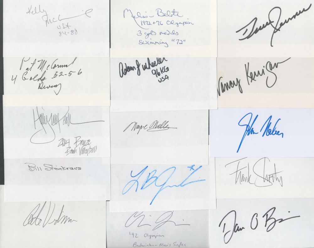 Lot 156: Signed white card collection. 35 in total. USA...