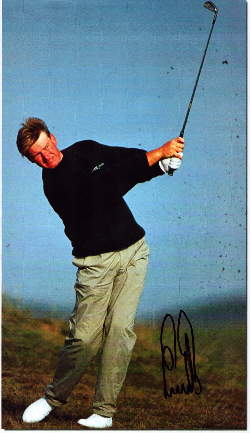 Lot 344: ERNIE ELS signed Golf 8x12 Photo .