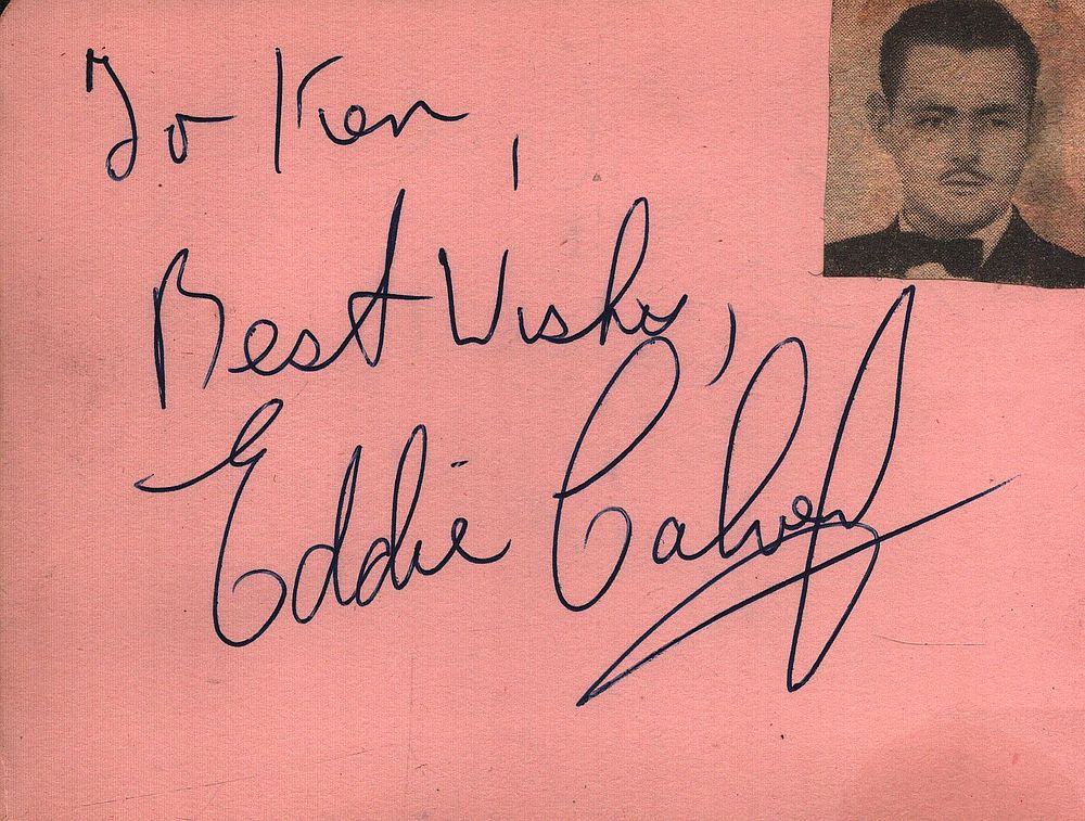 Lot 352: Sophie Tucker and Eddie Calvert signed album page....