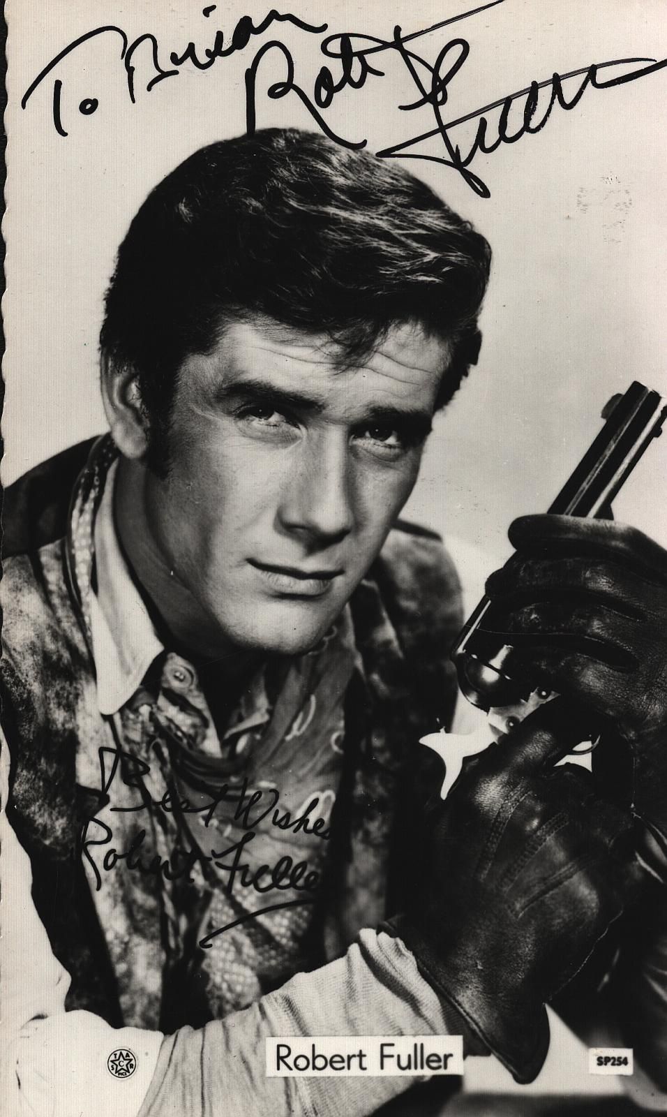 Lot 356: Robert Fuller signed 6x4inch black and white photo....