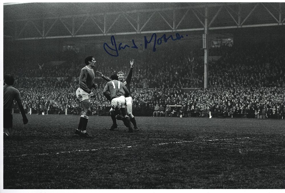 Lot 394: Ian Storey Moore signed 12x8inch black and white...