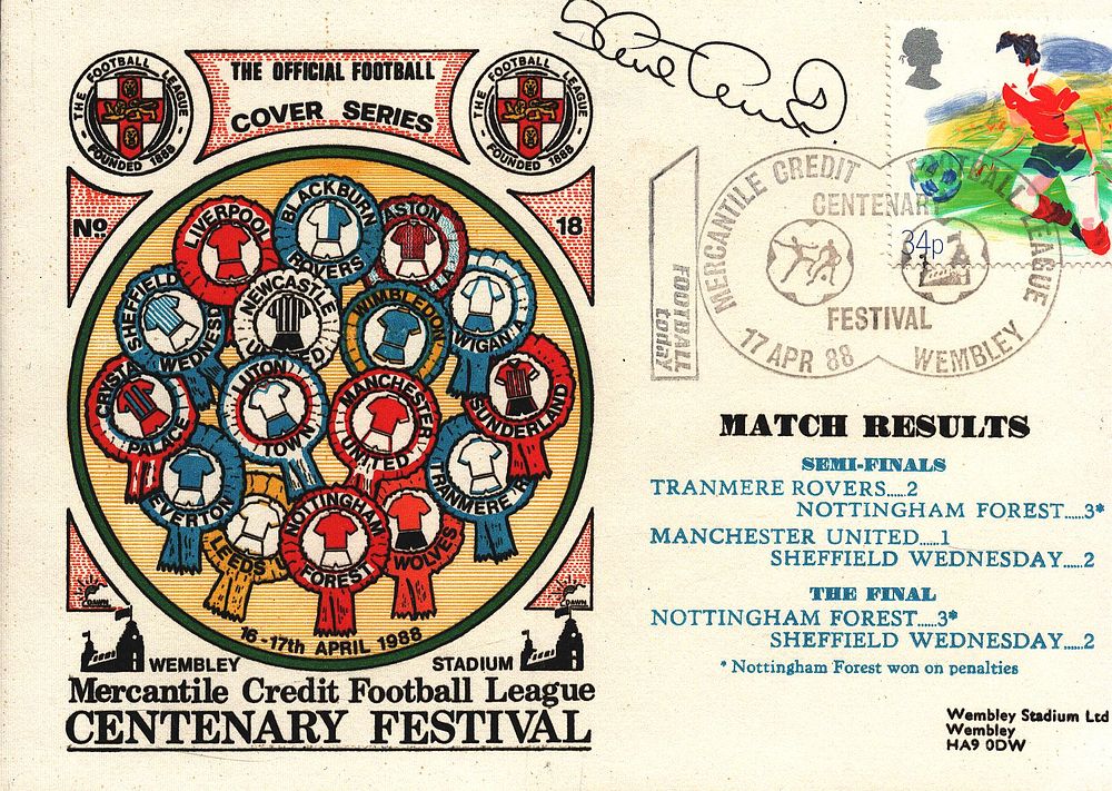 Lot 417: Steve Chettle signed Dawn football cover.