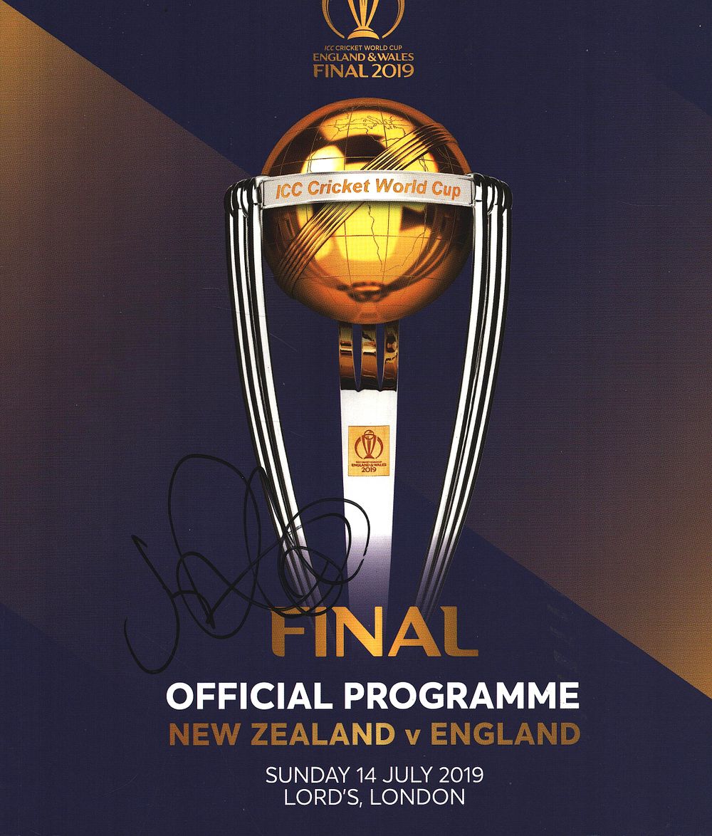 Lot 419: Joe Root signed New Zealand v England programme.