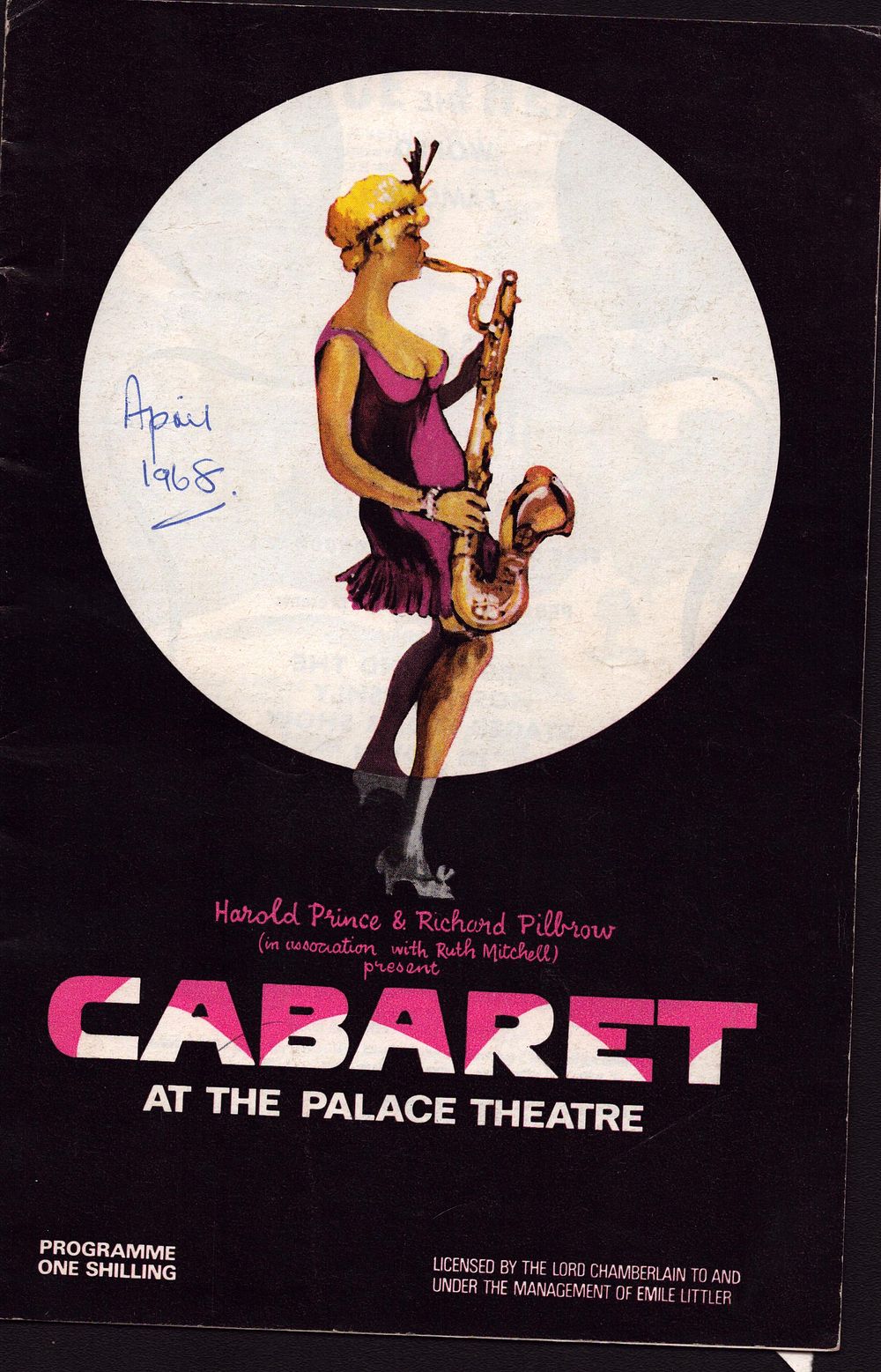 Lot 439: Cabaret at the Palace Theatre programme from April...