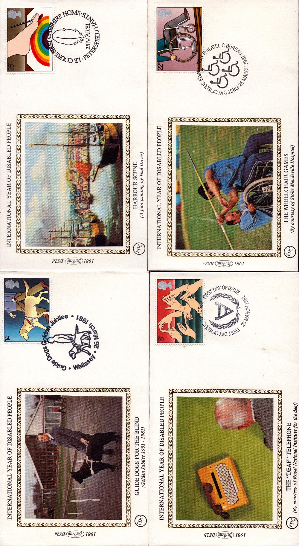 Lot 452: Collection for International year for disabled people on...