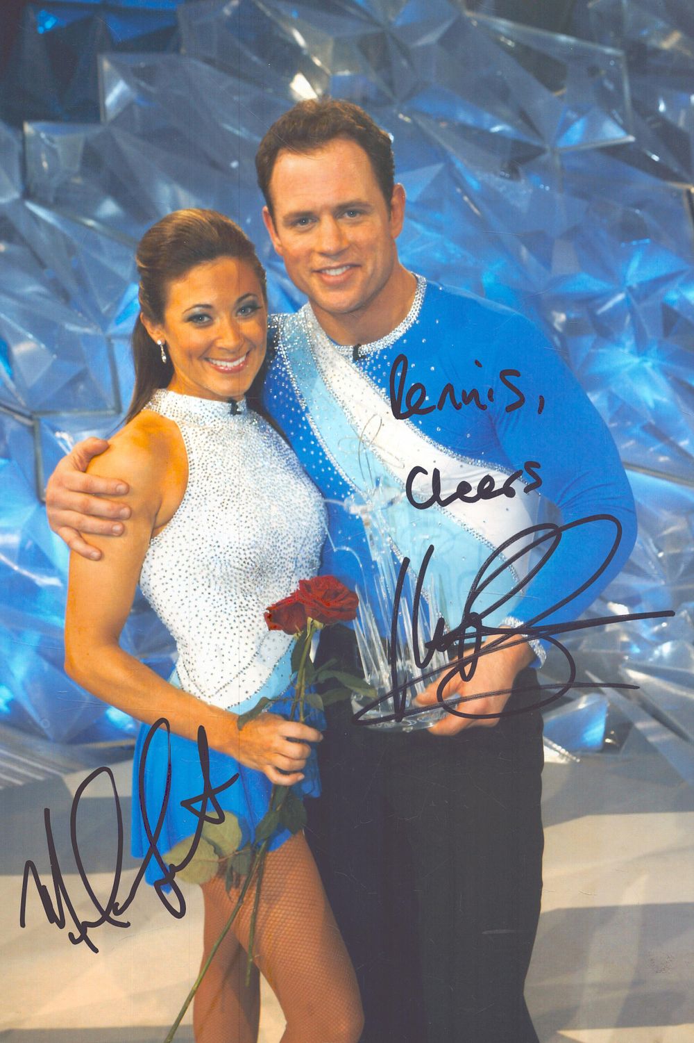 Lot 521: Kyran Bracken and Melanie Lambert signed 12x8inch coloured...