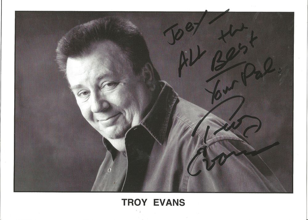 Lot 535: Troy Evans signed 10x8inch black and white promo...