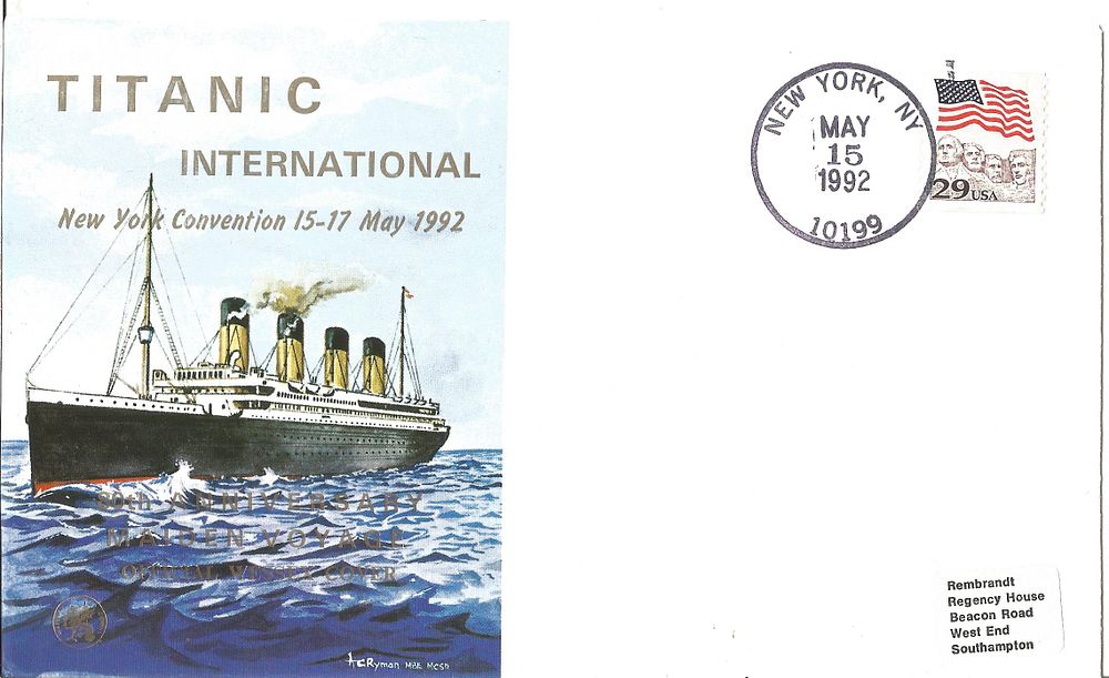 Lot 608: Titanica wórld premiere imax film FDC. 24/10/92 New...