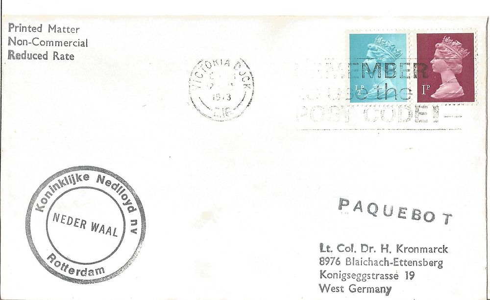 Lot 632: Paquebot cover. Victoria dock postmark.