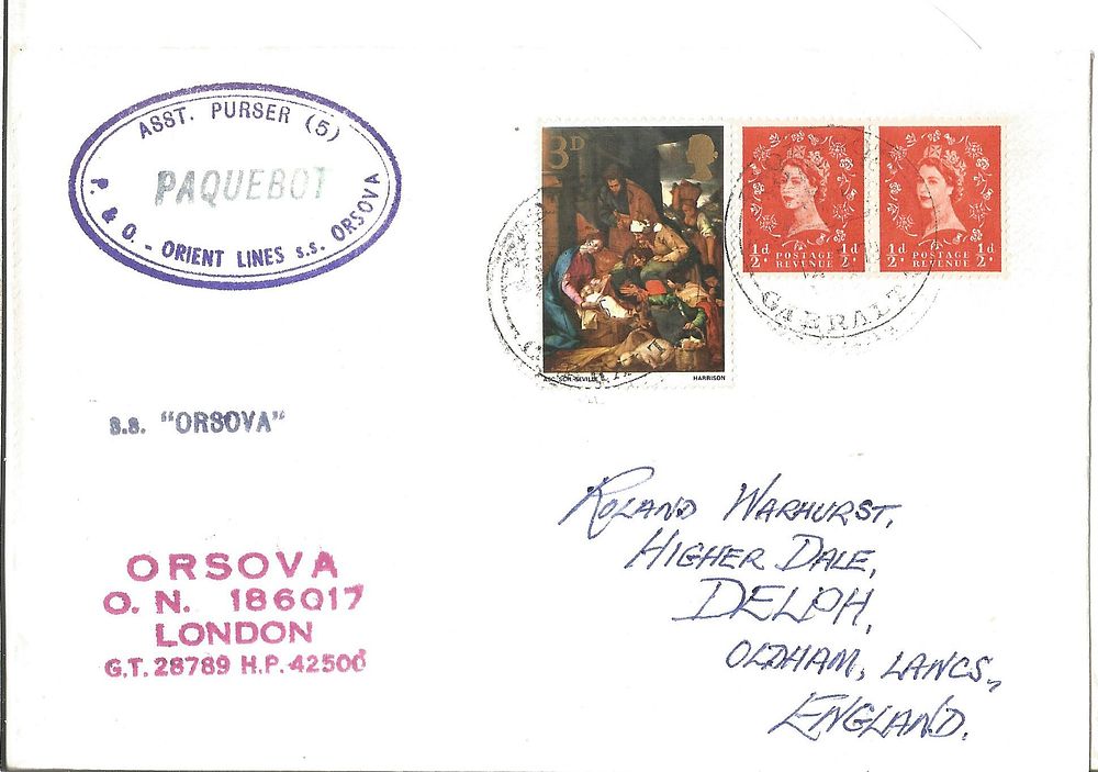 Lot 635: Orsova paquebot cover.
