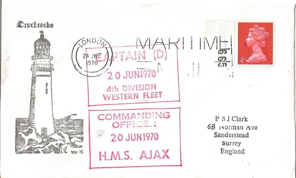 Lot 641: HMS Ajax cover.