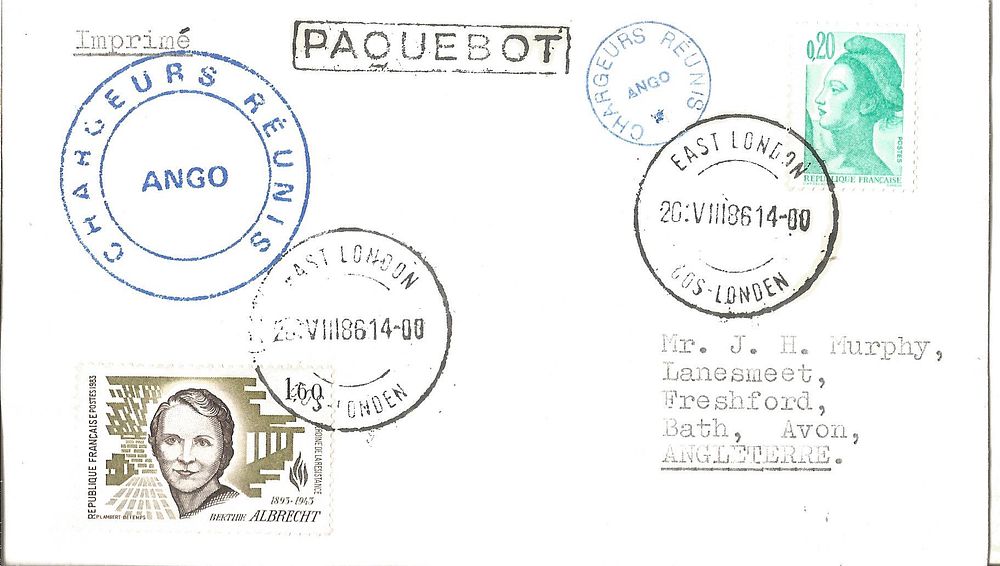 Lot 649: Paquebot cover.