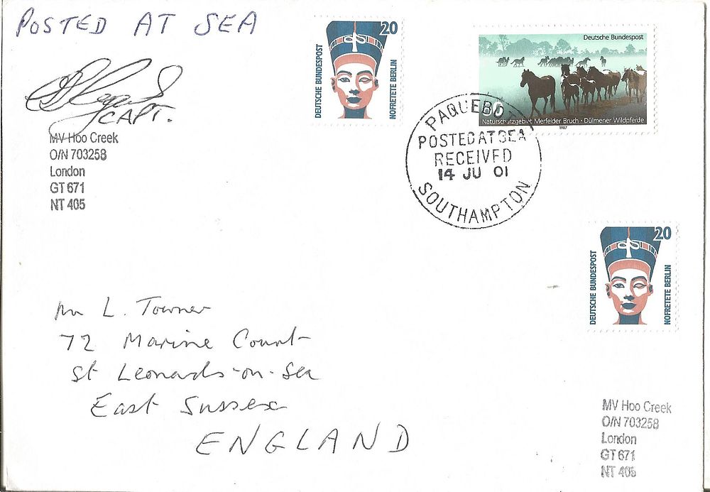 Lot 657: M V Hoo Creek posted at sea cover.