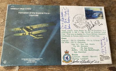 RAF Northolt 75th anniv and Battle of Britain 50th anniv cover signed BOB pilot Flt Lt L Martel 