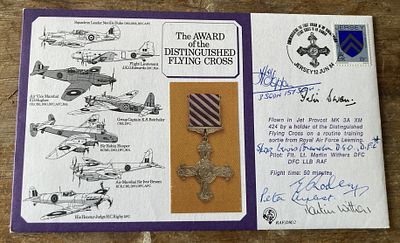 Battle of Britain multi signed cover. RAF (DM)12 The Award of the Distinguished Flying Cross 