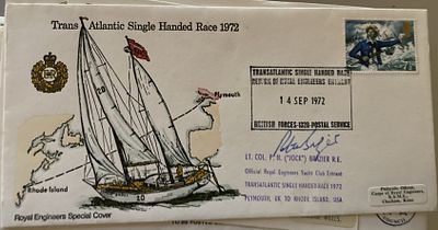 Royal Engineers Lt Col PH Jock Brazier signed Trans-Atlantic Single Handed Race 1972 Plymouth 