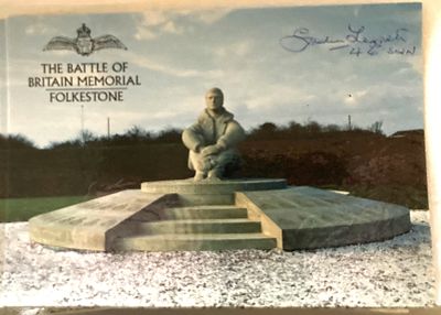 Battle of Britain Memorial Postcard signed PO Graham Leggett 46 sqn 1940 WW2 BoB Postcard Capel 