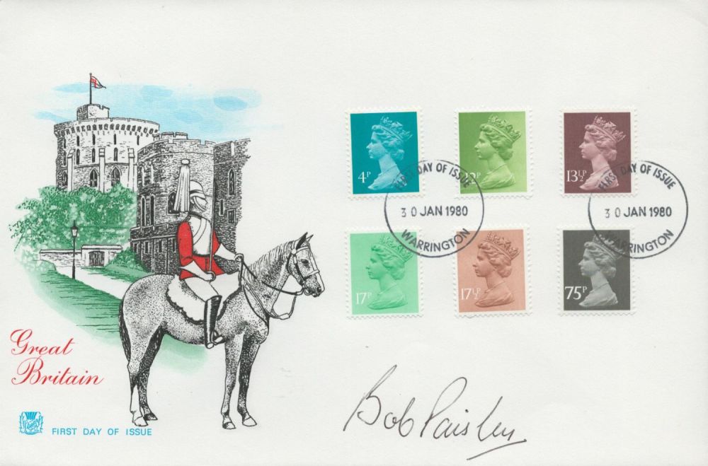 Lot 194: Bob Paisley, a signed Great Britain FDC, postmarked...