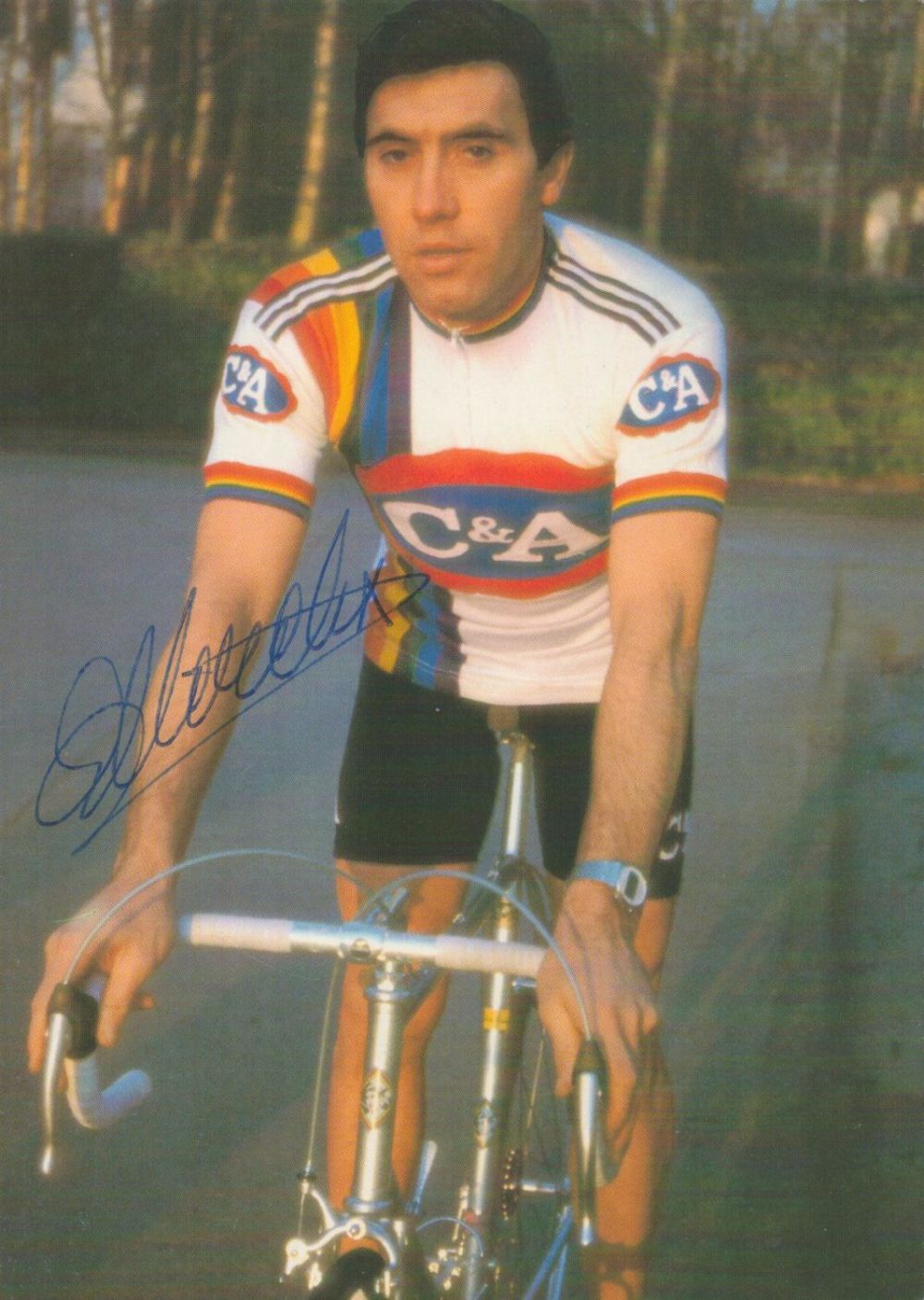 Lot 196: Eddy Merckx, a signed 6x4 photo postcard. A...