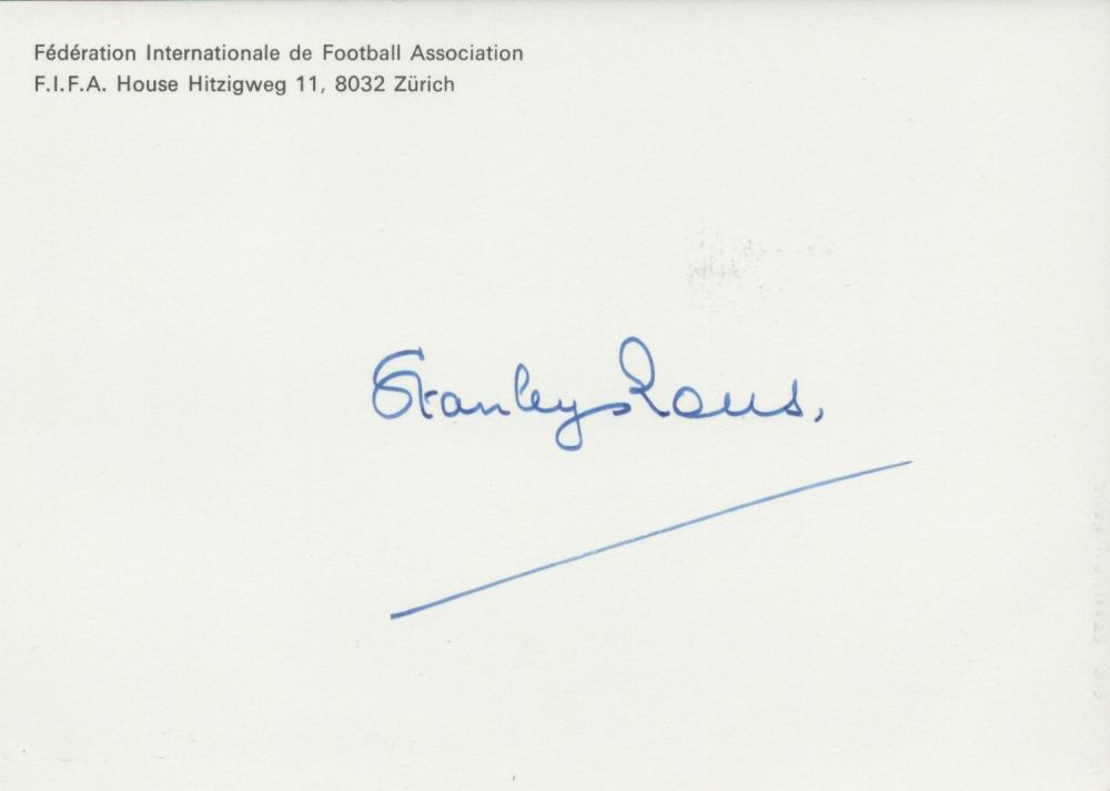 Lot 199: Stanley Rous, a signed (to back) 6x4 photo...