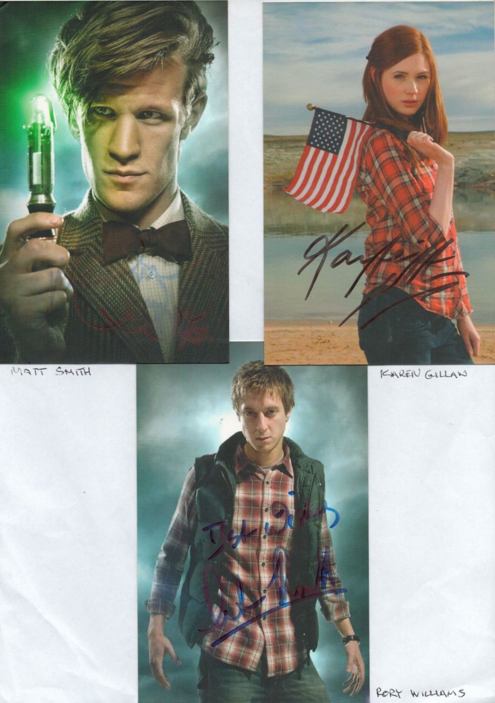 Lot 201: Dr Who signed photo collection. 3 6x4 colour...