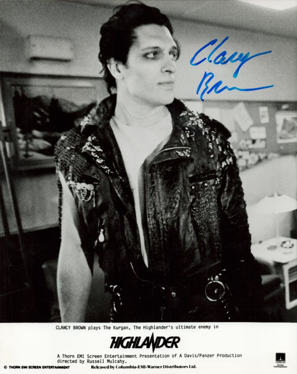 Lot 213: Clancy Brown signed 10x8 black and white photo...