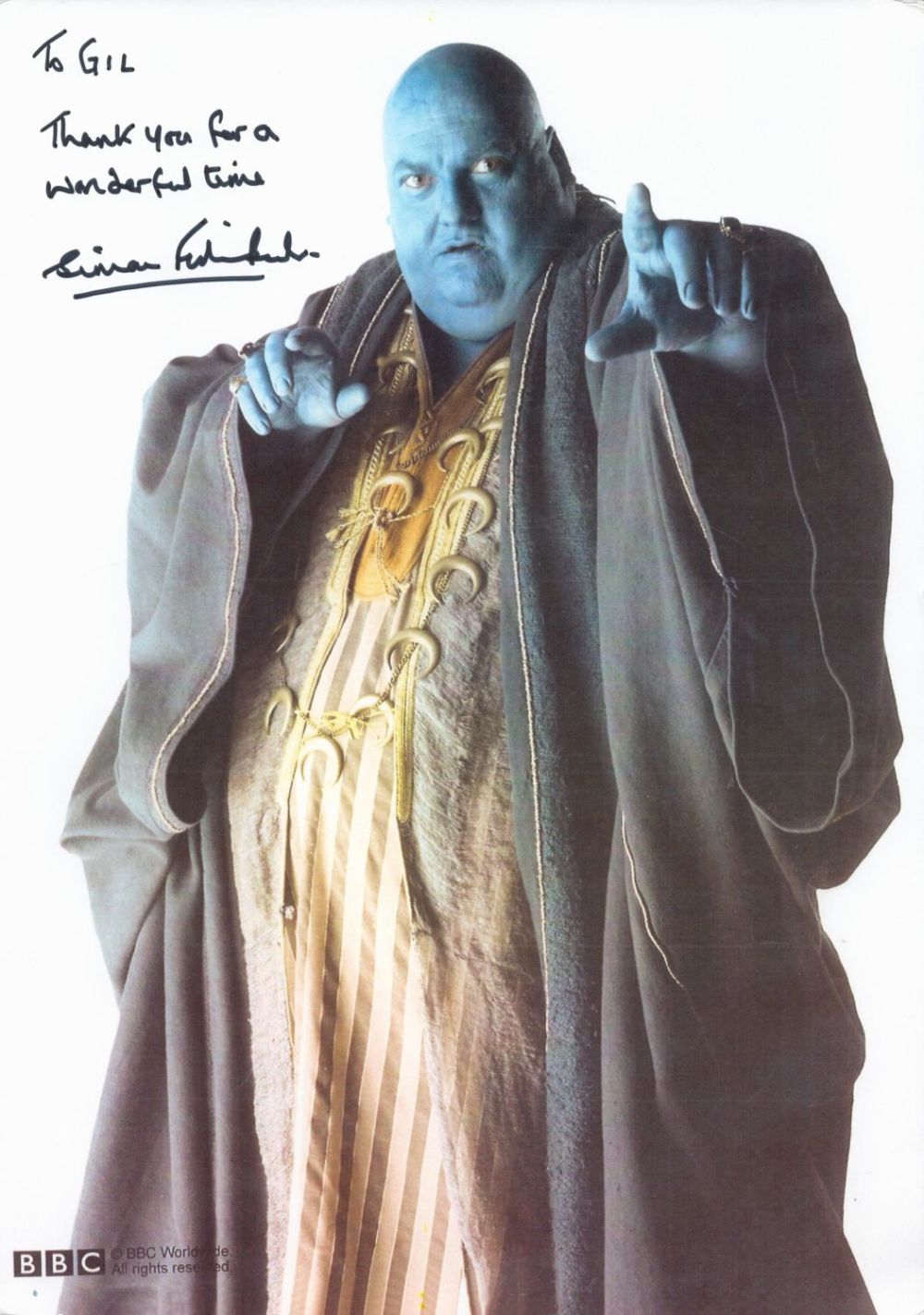 Lot 217: Simon Fisher-Becker signed 12x8 colour photo. Dedicated. British...