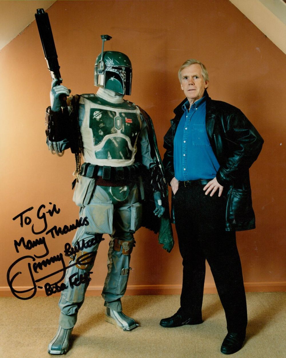 Lot 219: Jeremy Bulloch signed 10x8 colour photo. Dedicated. (16...