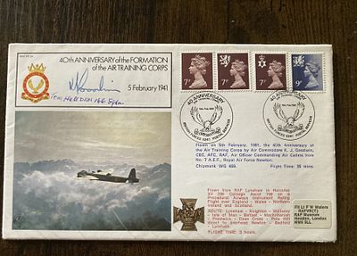 FF24c 40th Anniv Formation ATC Signed Air Cdr. Goodwin Thomas Paul Hall DFM. 5th Feb 1981 BFPS 