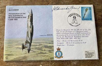 RAF B44 Buccaneer - Presentation of the New Standard to 208 sqn RAF 1 Jun 1984 signed Air 
