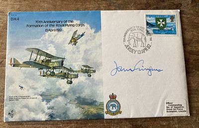 RAF B6 70th anniv of the Formation of the Royal Flying Corps 12 April 1912 DH4 signed ACM Sir 
