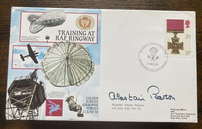 WW2 Brig A Pearson DSO MC signed Training at Ringway Airborne Forces RAF cover. Good condition. 
