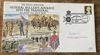 Victoria Cross winner Lt Col Eric Wilson VC signed cover. RAF The Anglo - Boer War General 