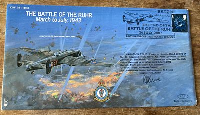 RAF 60th anniv of the Battle of The Ruhr Mar-Jul 1943 COF 38 - 1943 cover signed PG Cochrane 