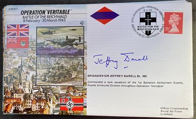 WW2 Brigadier Sir Jeffrey Darell Bt. MC signed JS/50/45/3 Operation 'Veritable' Battle of 