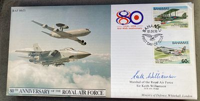 RAF Marshal of the RAF Sir Keith Williamson signed JS(CC)45 RAF 80(5) 80th ann of the RAF 