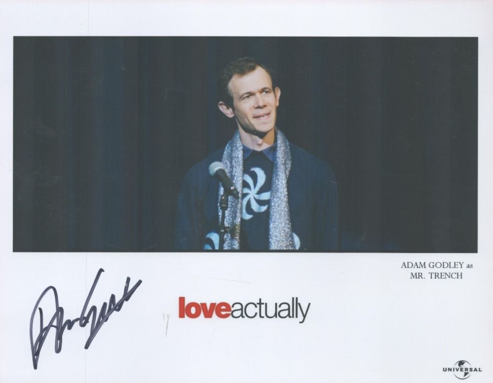 Lot 255: Adam Godley signed 10x8 colour photo. English actor....