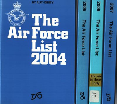 The Air Force List 2004-2007. Published by Authority. Collection of 4 books.