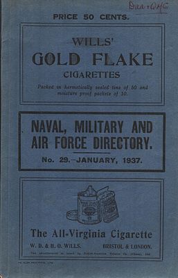 Naval, Military and Air Force Directory. No 29 - Jan, 1937. Paperback.