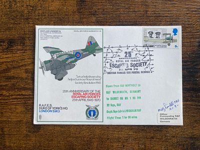 WW2 resistance hero Mary Lindell signed 1970 Westland Lysander Escape Society cover. Lindell 