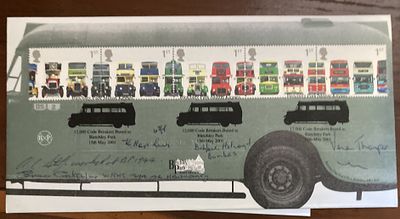 WW2 5 Bletchley Park WW2 codebreakers ultra rare 2001 official Buses FDC. QE2 Great Britain 