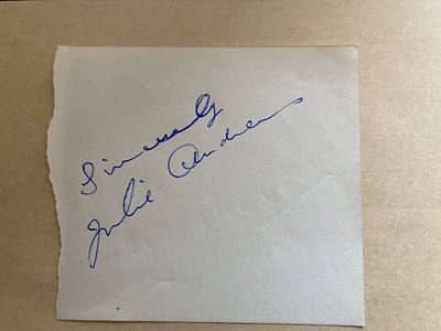 Julie Andrews signed vintage autograph album page Sound of Music actress. A child actress and 