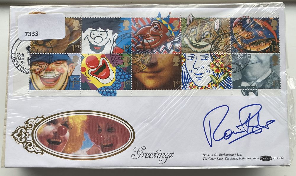 Comic legend Ronnie Barker signed Benham official 1991 Greetings FDC BLCS63. Ronald William 