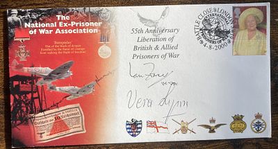 Ian Fraser VC, Vera Lynn, Earl Haig Colditz POW signed Ex Prisoner of War Association cover. 