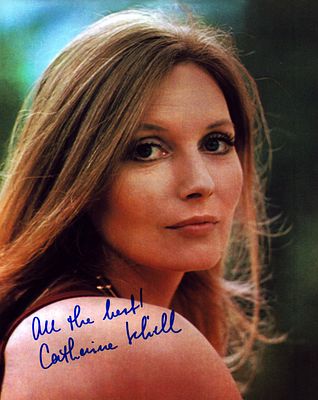 Catherine Schell signed 10x9inch colour photo.