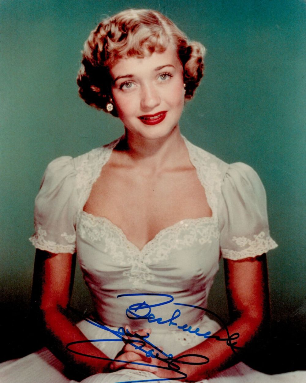 Lot 319: Jane Powell signed 10x8 colour photo. April 1,...