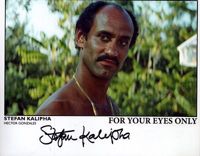 Stefan Kalipha signed "For Your Eyes Only" 10x8inch colour photo.