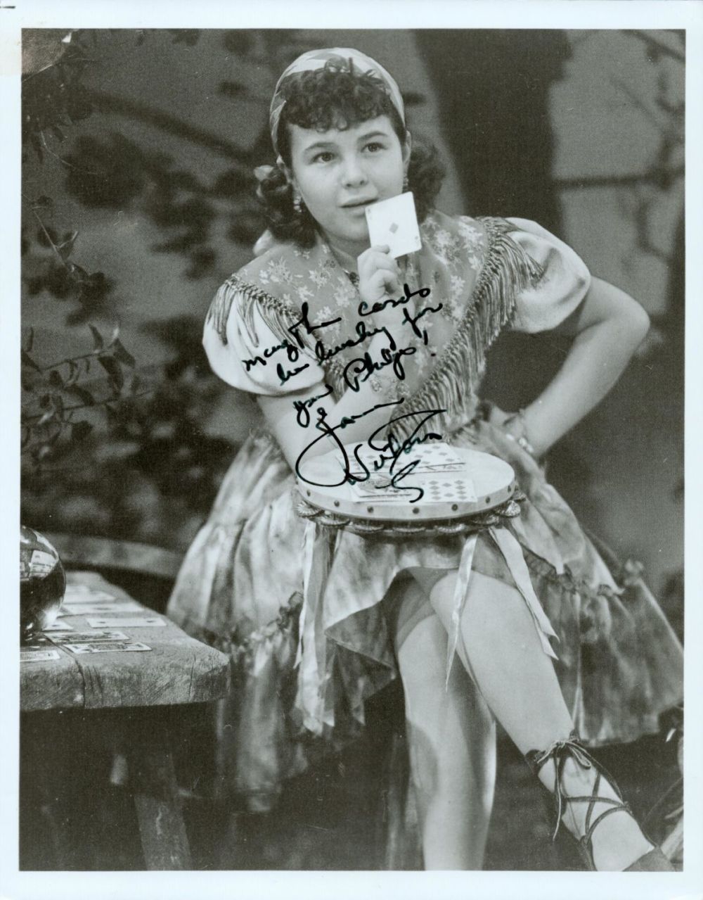Lot 335: Jane Withers signed 10x8 black and white photo....